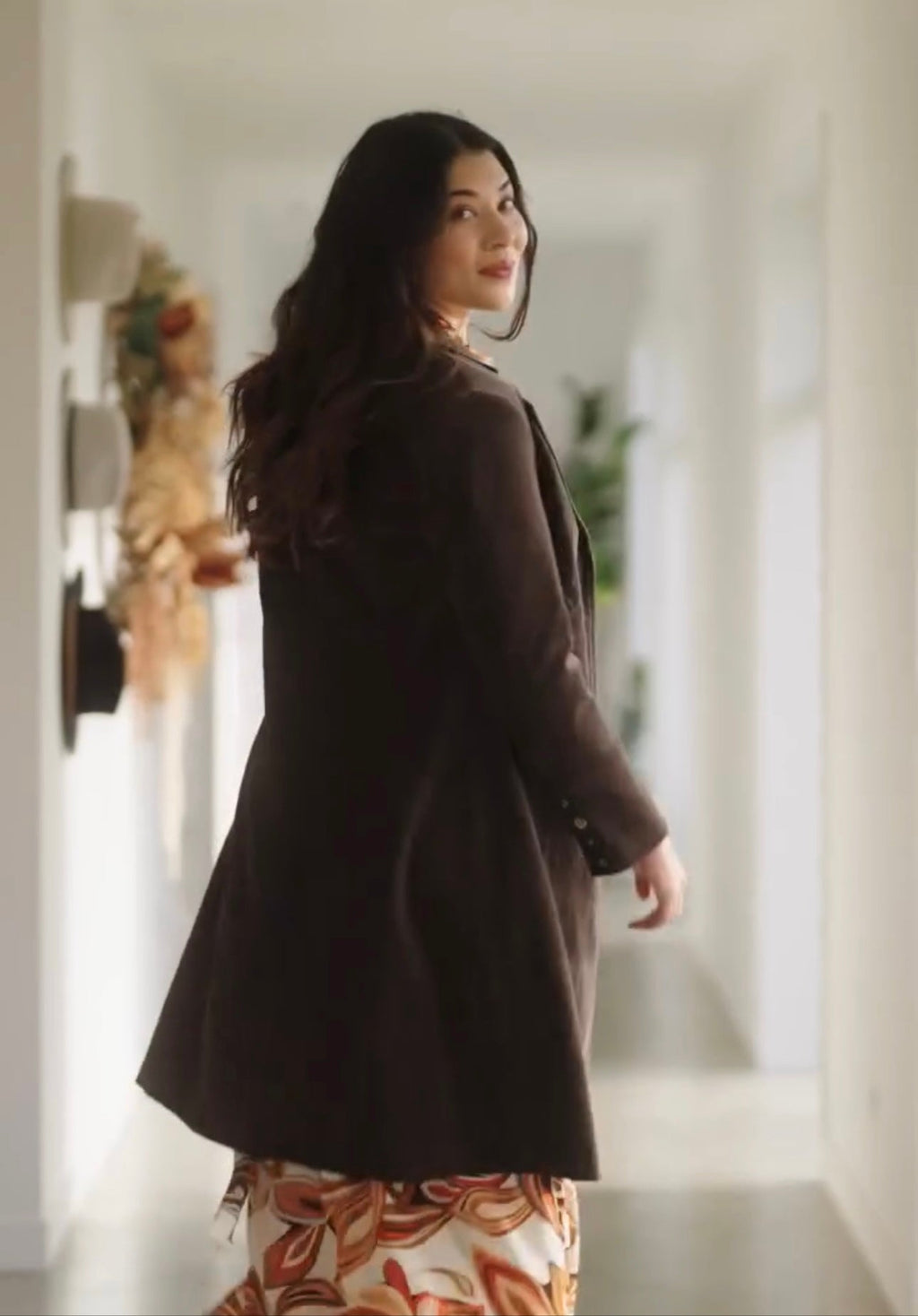 Shop According To Plan Coat │ Chocolate Brown - Foil