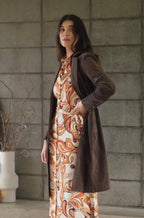 Shop According To Plan Coat │ Chocolate Brown - Foil