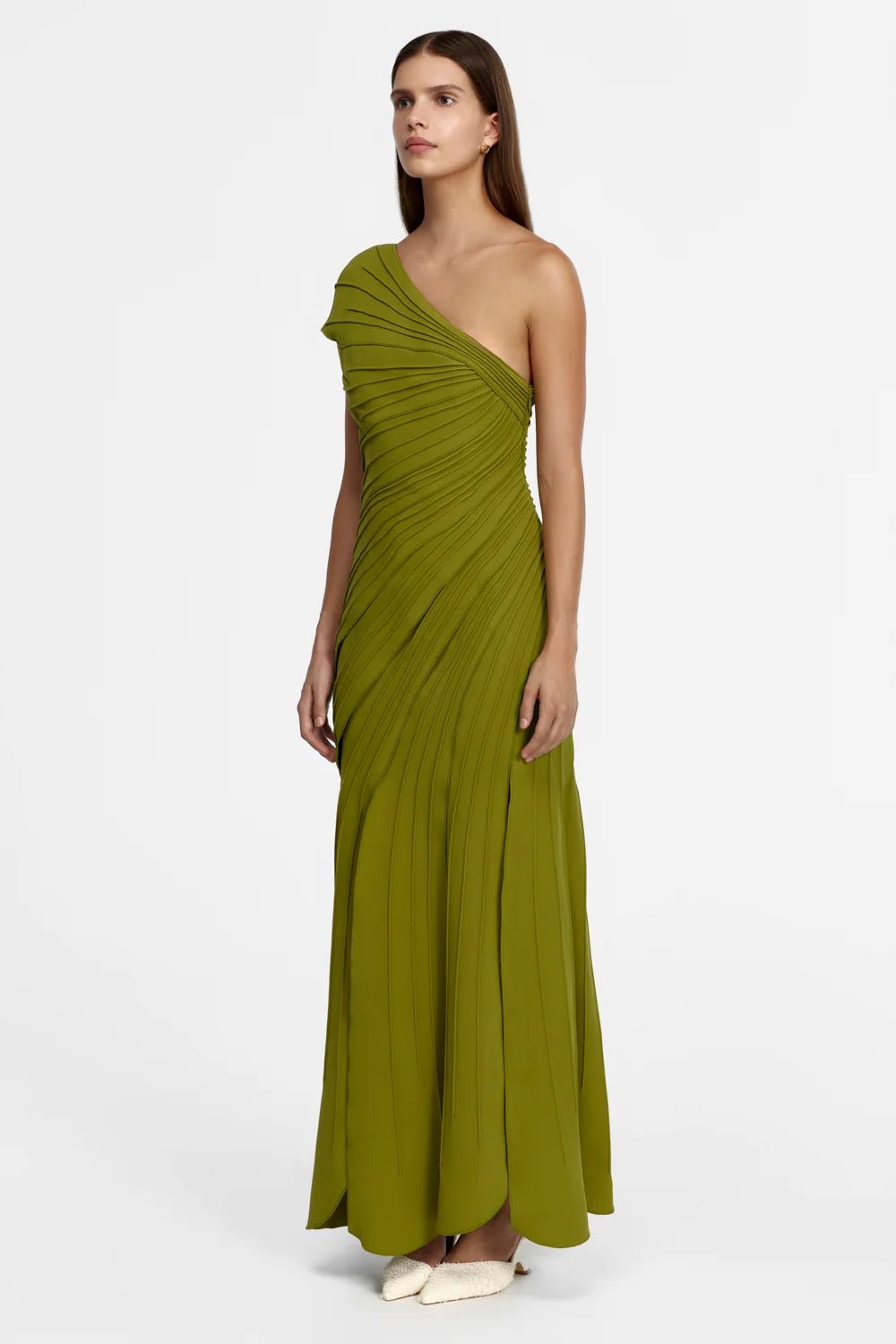 Shop Acler Elcho Maxi Dress Cardamom Eventwear - Acler