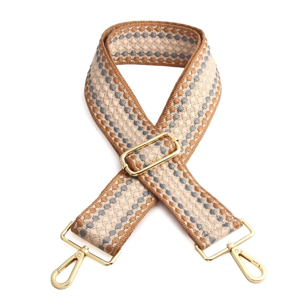 Shop Adjustable Handbag Strap | Camel/Denim/Gold - Hi Ho & Co