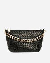 Shop Agnes Leather Handbag | Black Weave - Arlington Milne