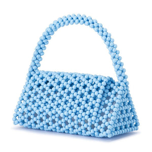 Shop Amrita Bead Top Handle Bag | Blue - Olga Berg