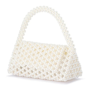 Shop Amrita Bead Top Handle Bag | Pearl - Olga Berg