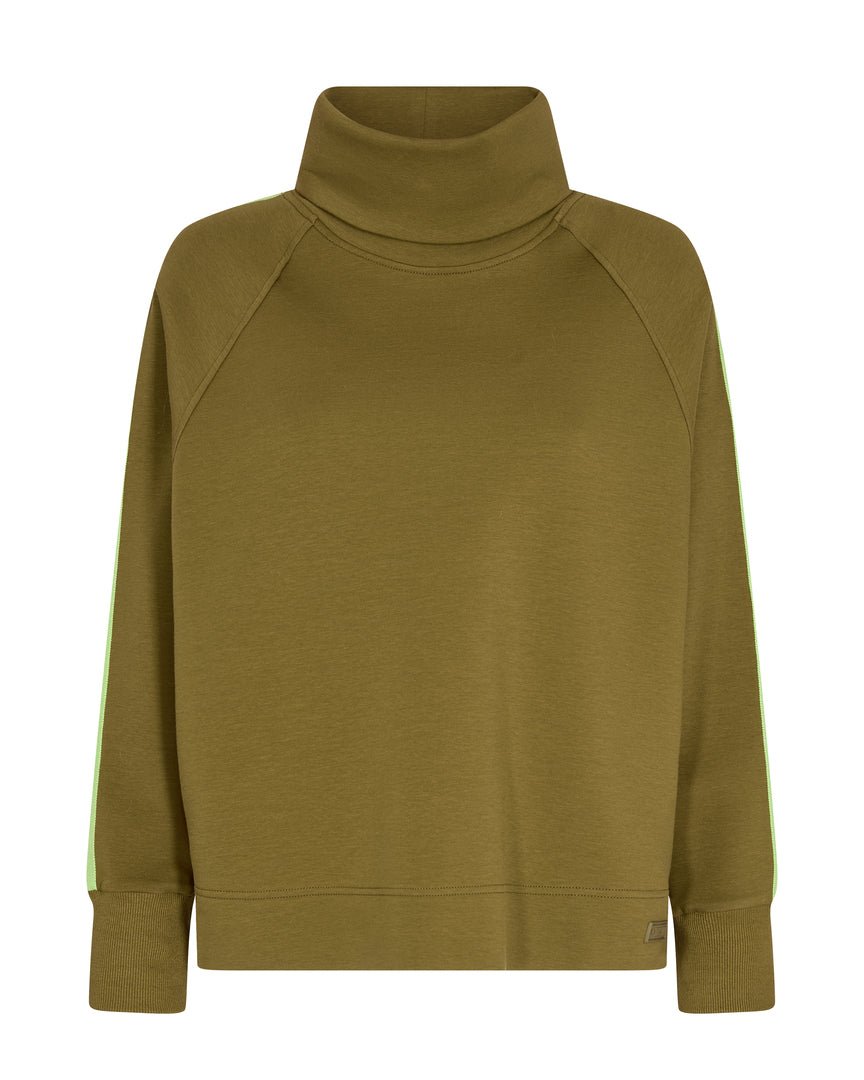 Shop Ansari Rollneck Sweatshirt | Fir Green - Mos Mosh