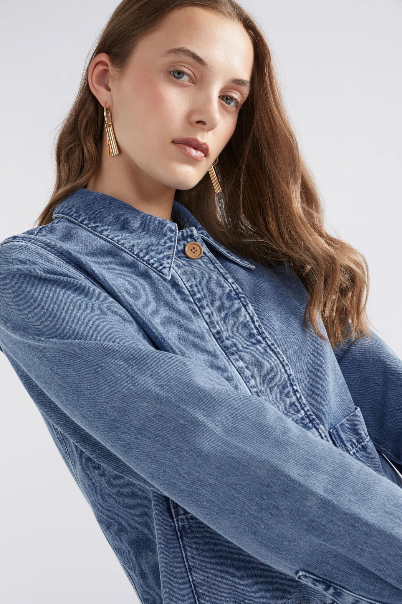 Shop Arbet Denim Jacket | Chambray Blue - Elk The Label