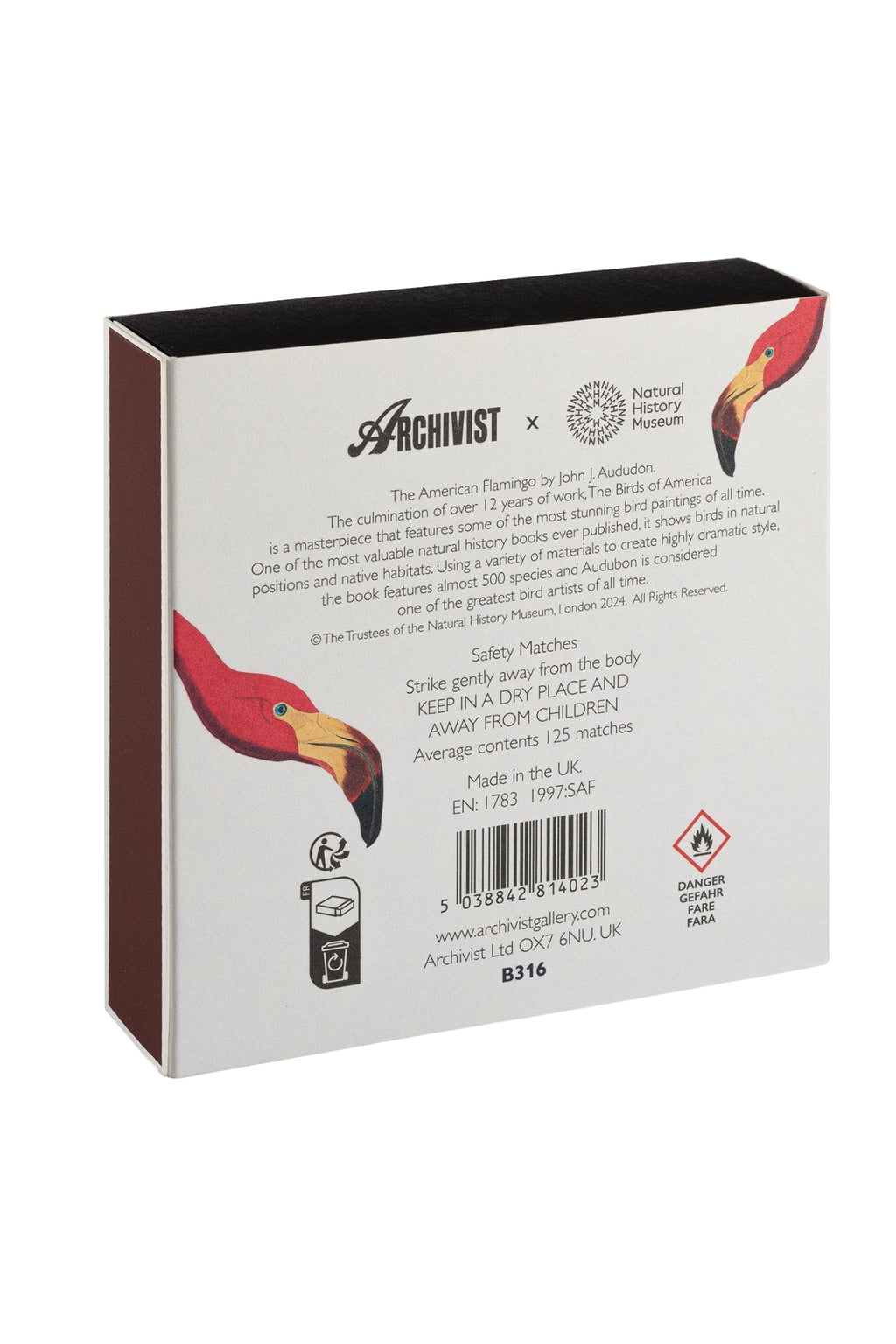 Shop Archivist Gallery Square Matchbox | American Flamingo - Archivist Gallery