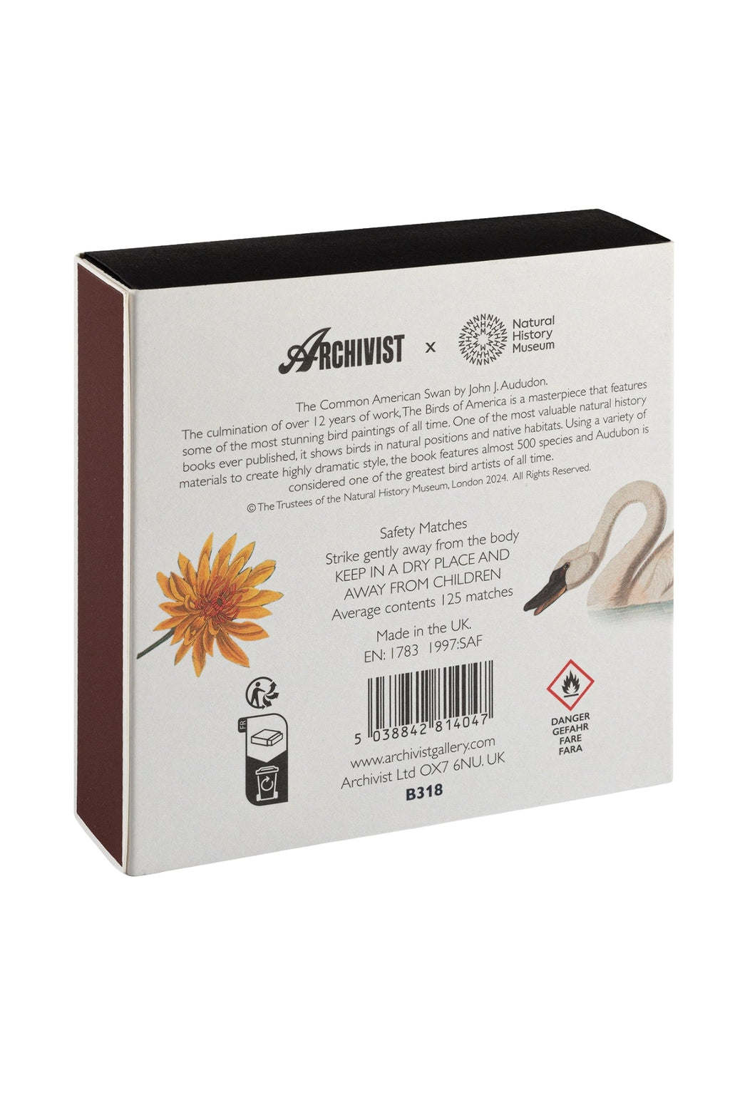 Shop Archivist Gallery Square Matchbox | Common American Swan - Archivist Gallery