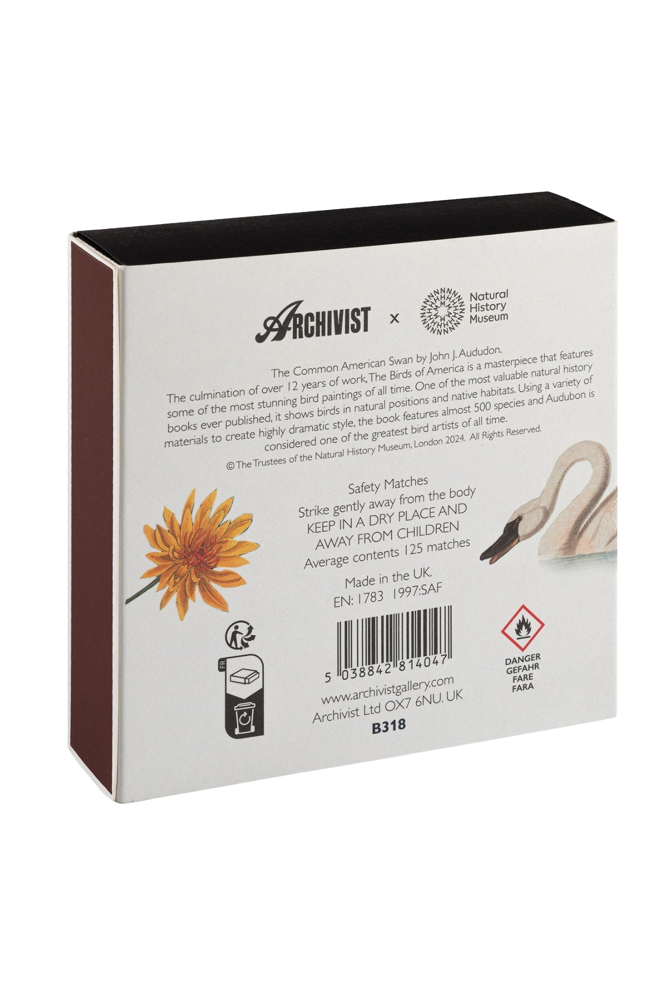 Shop Archivist Gallery Square Matchbox | Common American Swan - Archivist Gallery