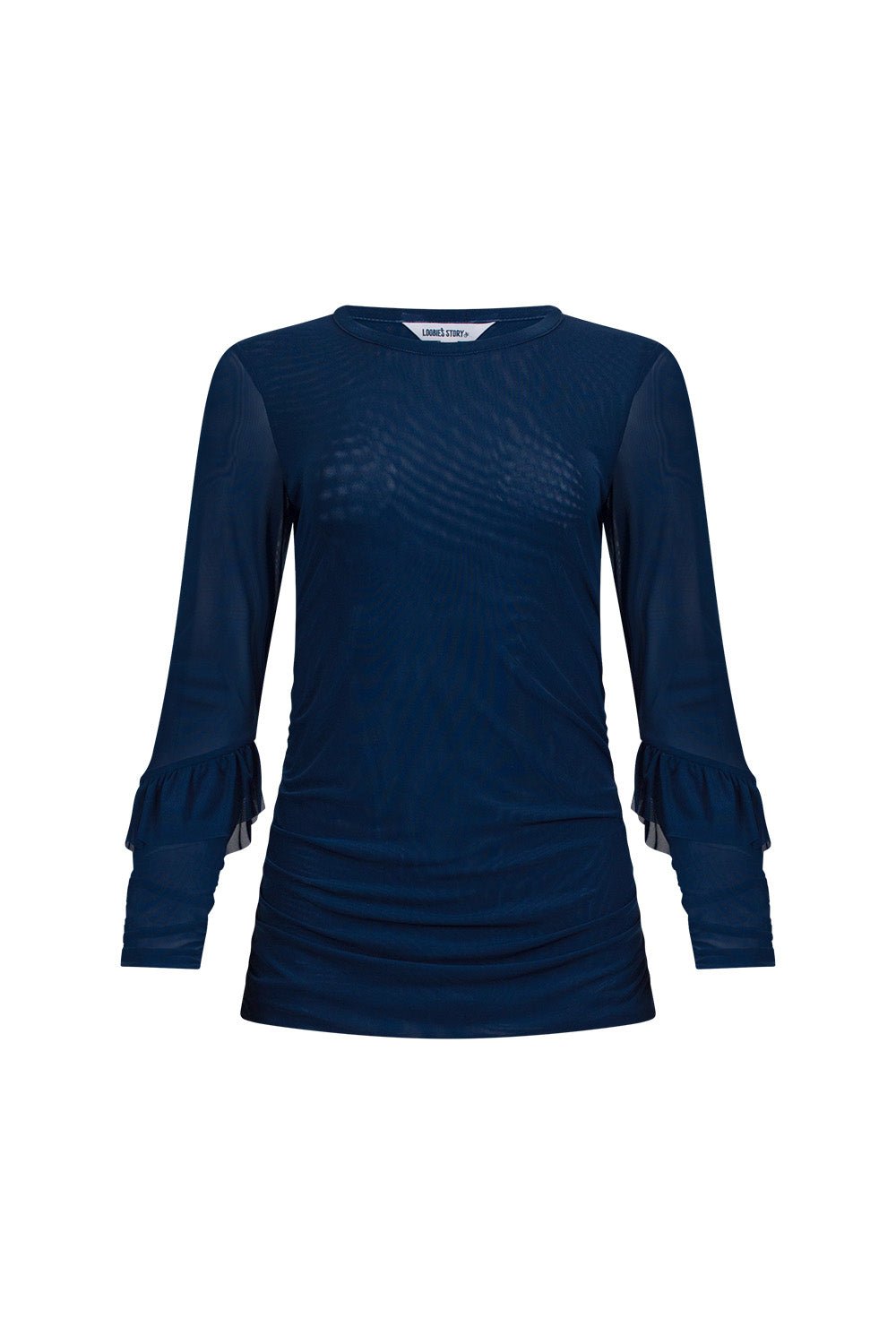 Shop Aston Ruffle Top Peacock - Loobies Story