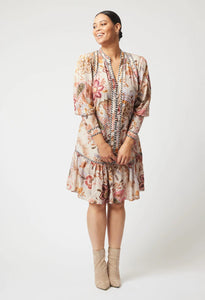 Shop Atlas Linen Viscose Dress | Aries Floral - ONCEWAS