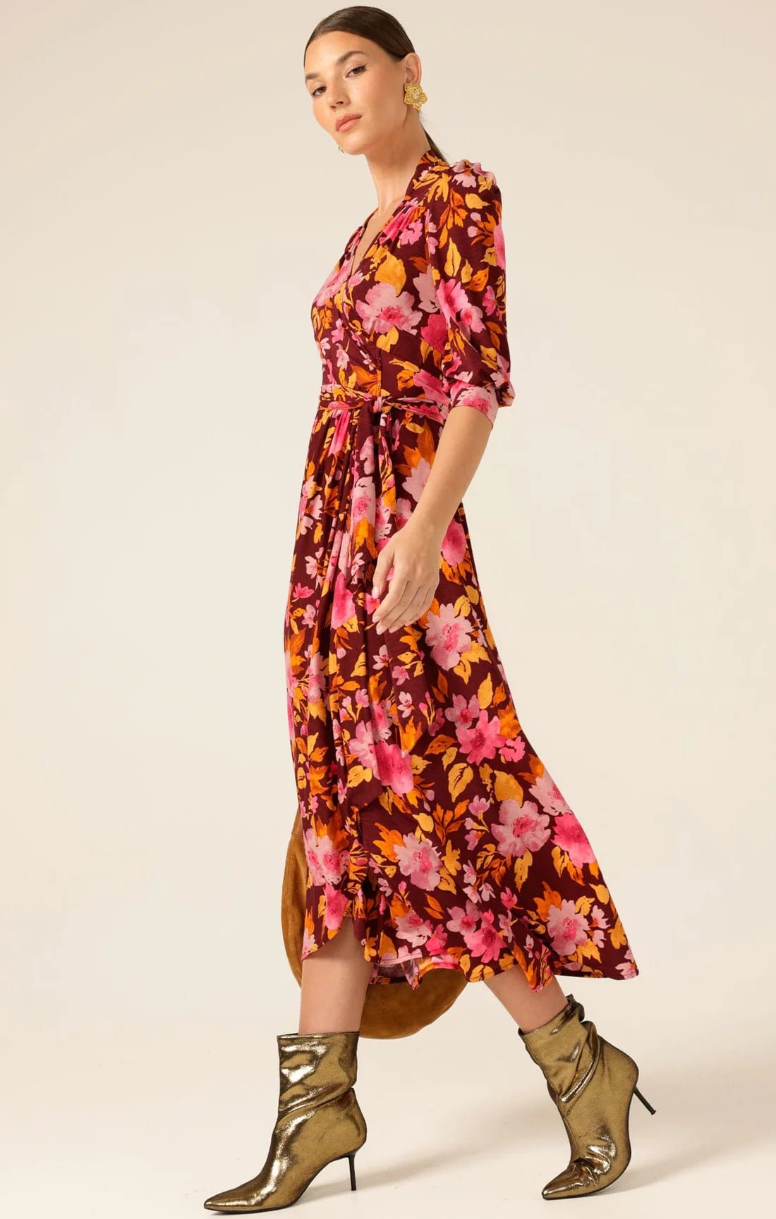 Shop Autumn Leaf Wrap Dress - Sacha Drake