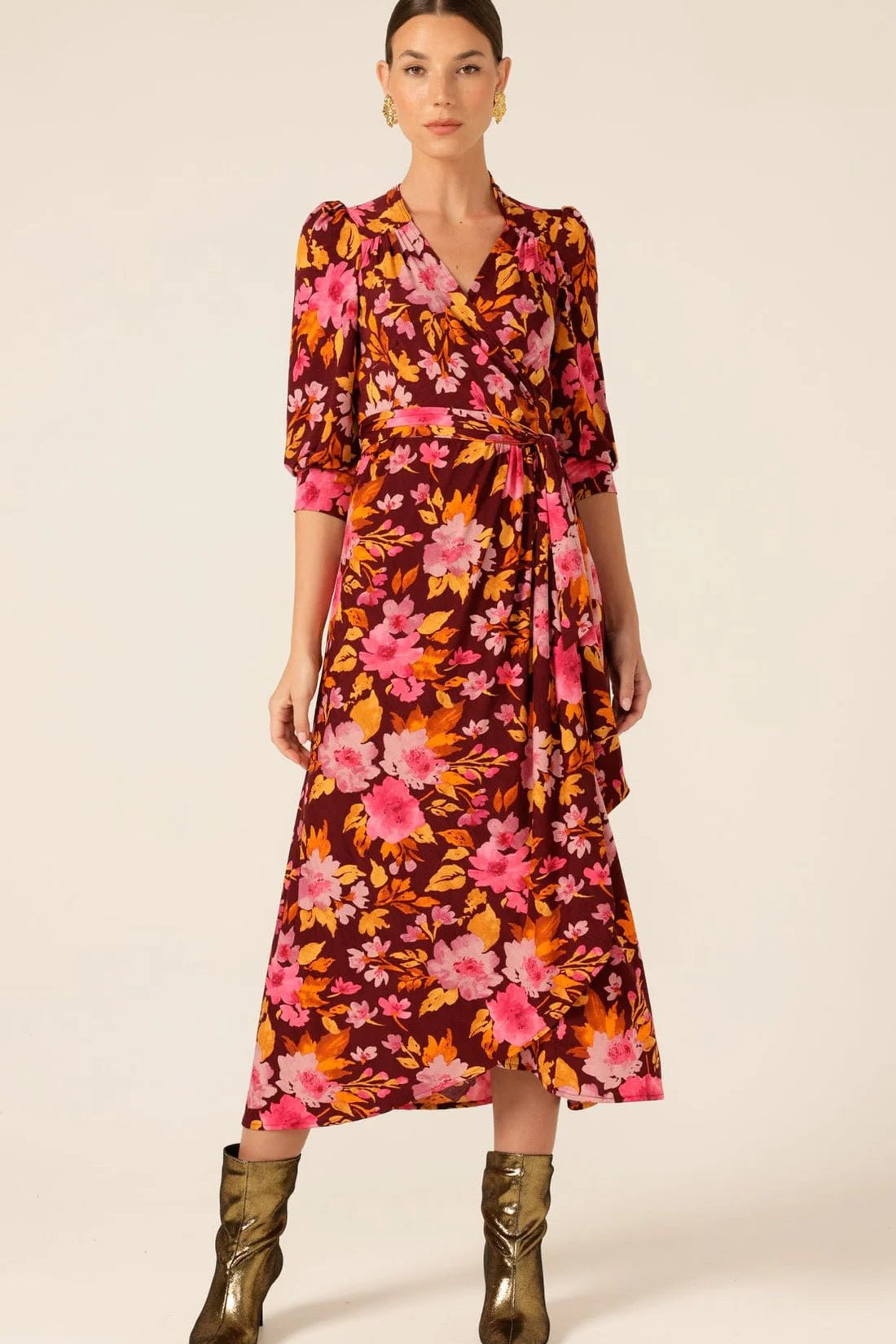 Shop Autumn Leaf Wrap Dress - Sacha Drake