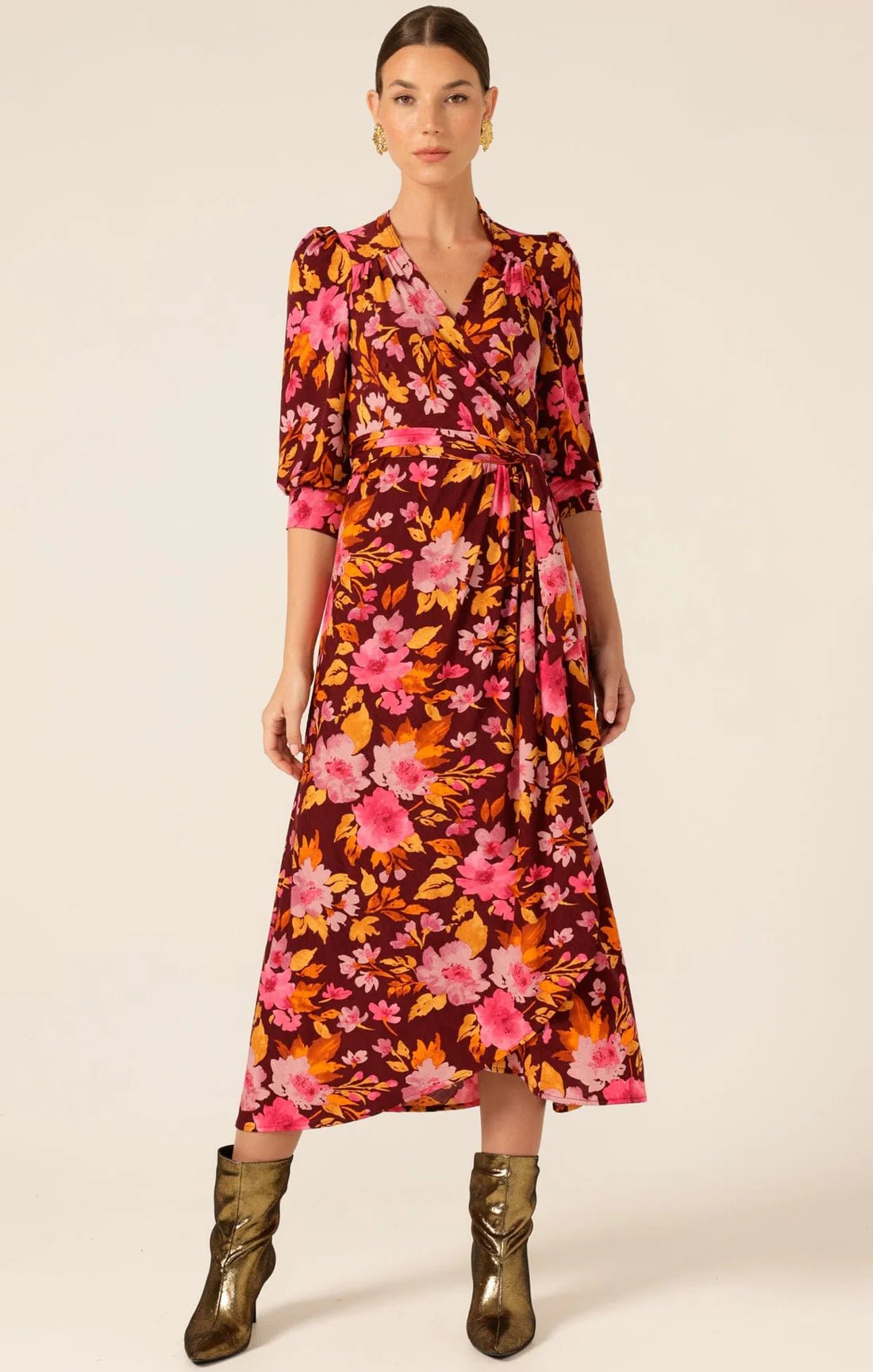 Shop Autumn Leaf Wrap Dress - Sacha Drake