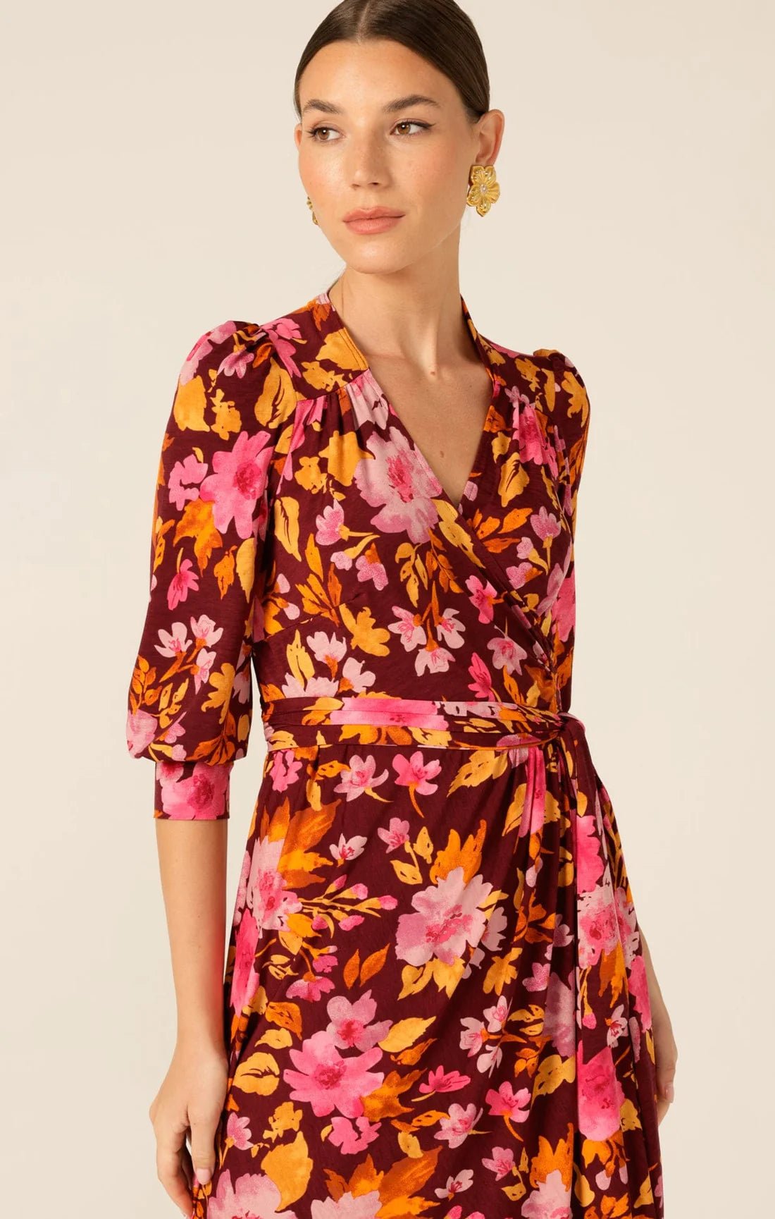 Shop Autumn Leaf Wrap Dress - Sacha Drake