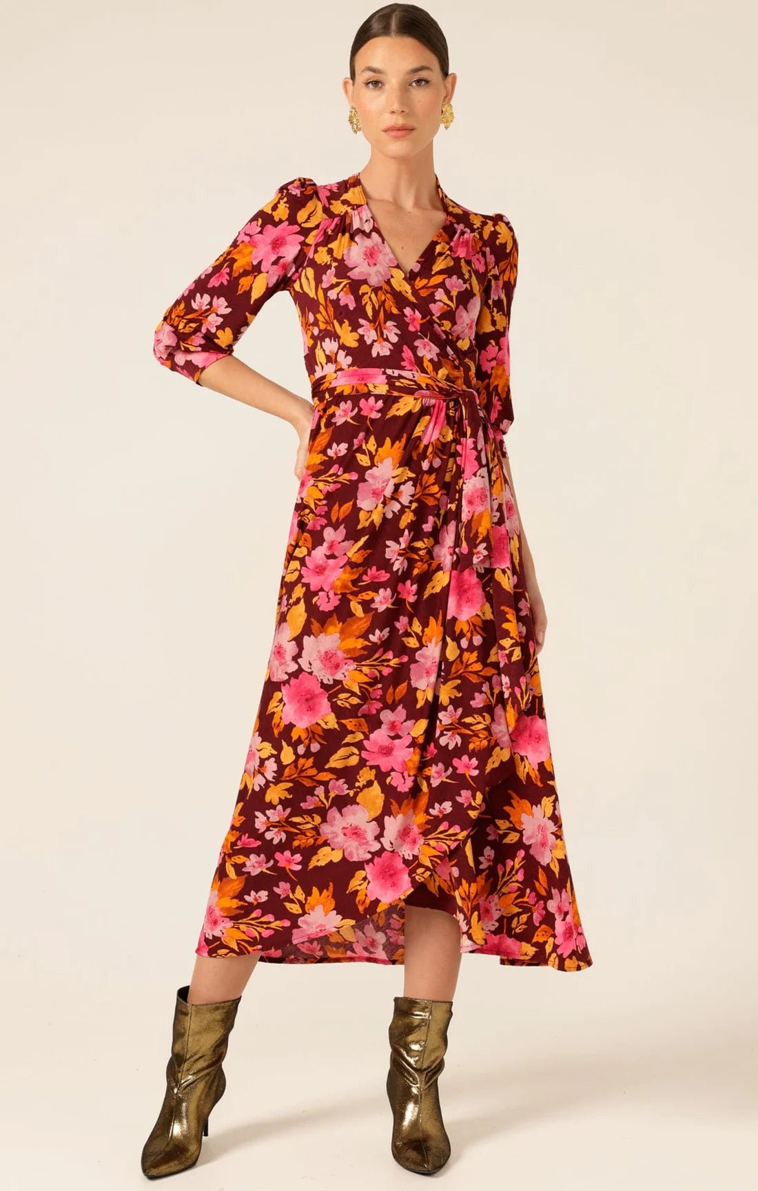 Shop Autumn Leaf Wrap Dress - Sacha Drake