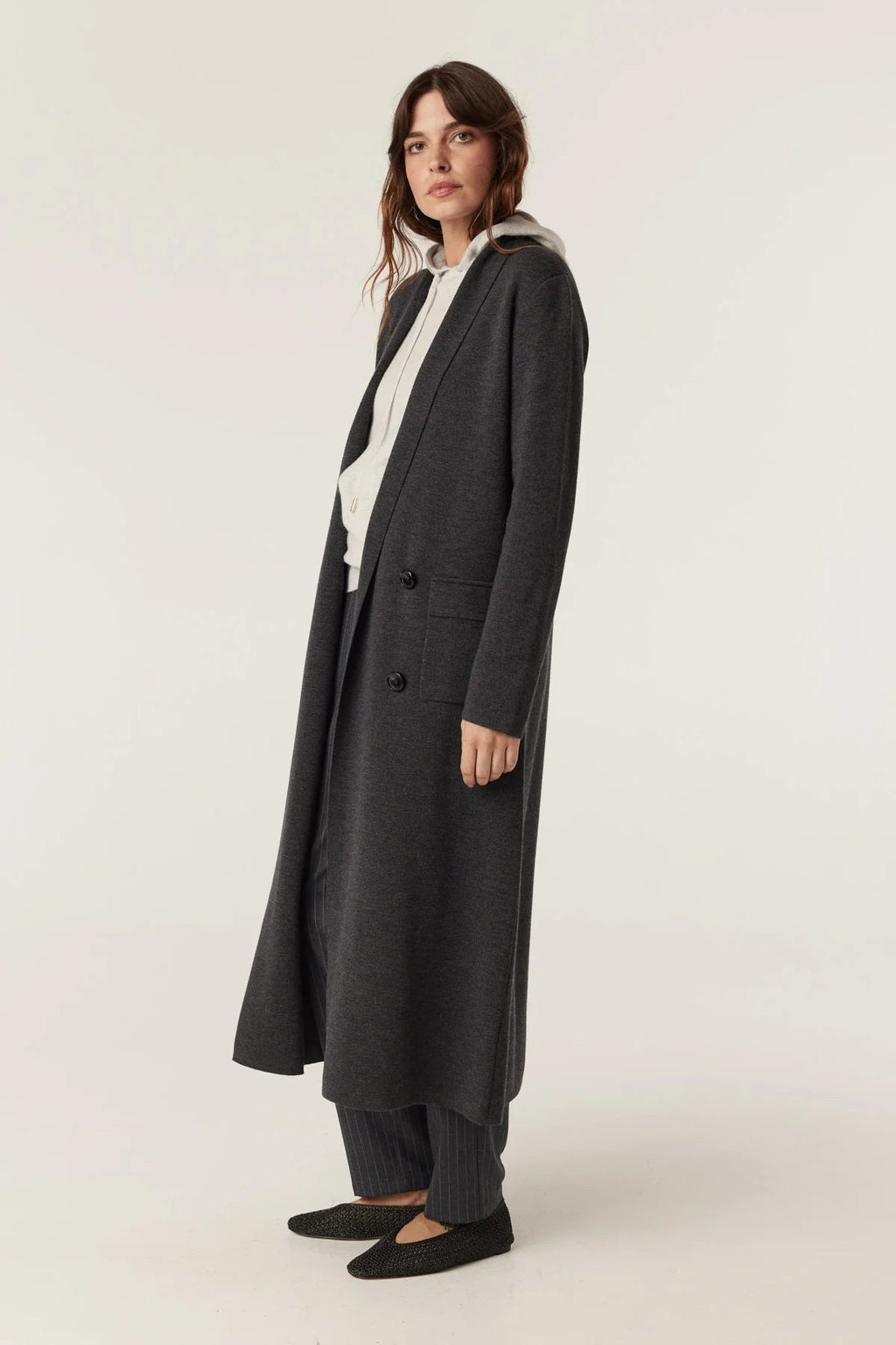 Shop Ava Merino Knit Coat - Cable Melbourne
