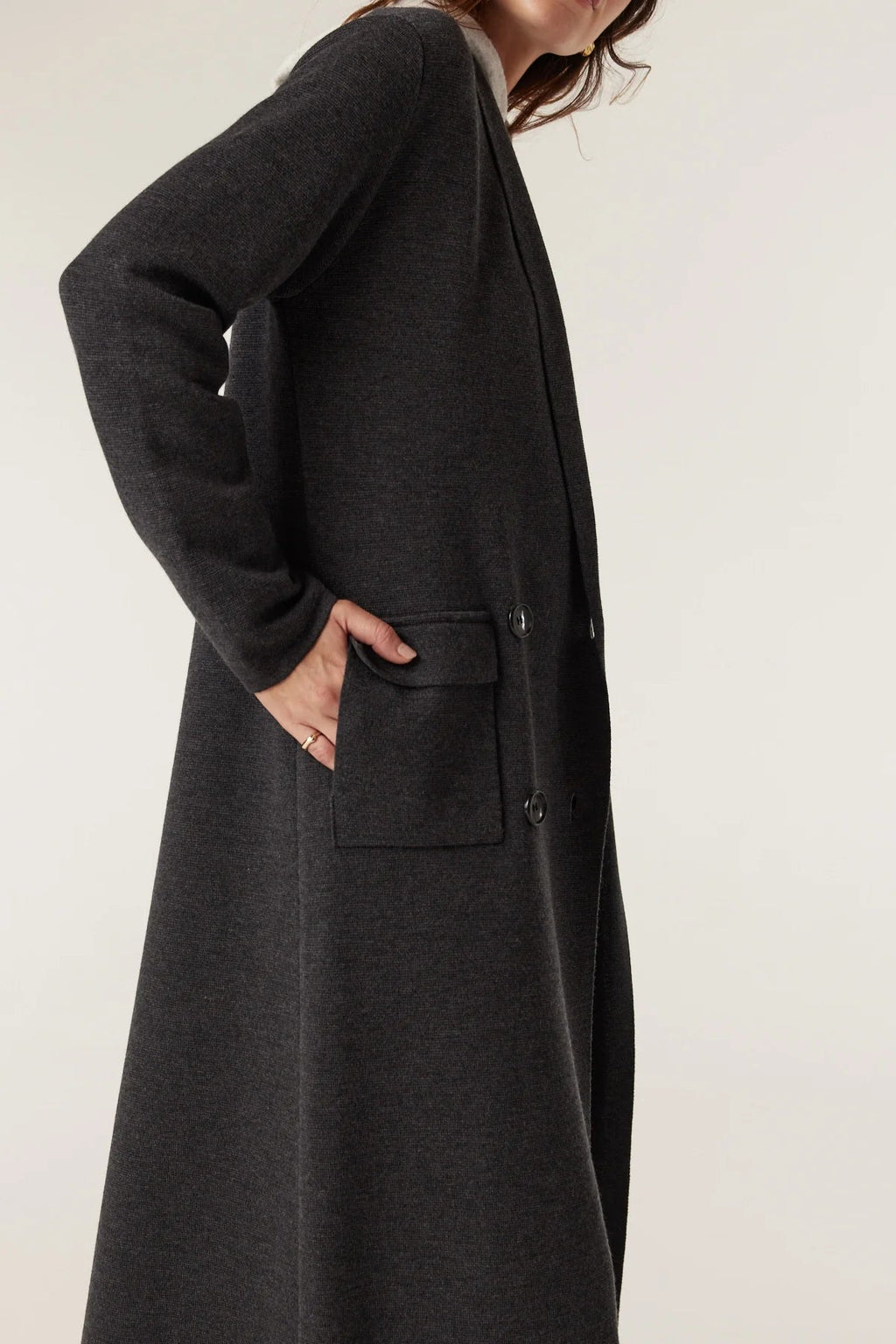 Shop Ava Merino Knit Coat - Cable Melbourne