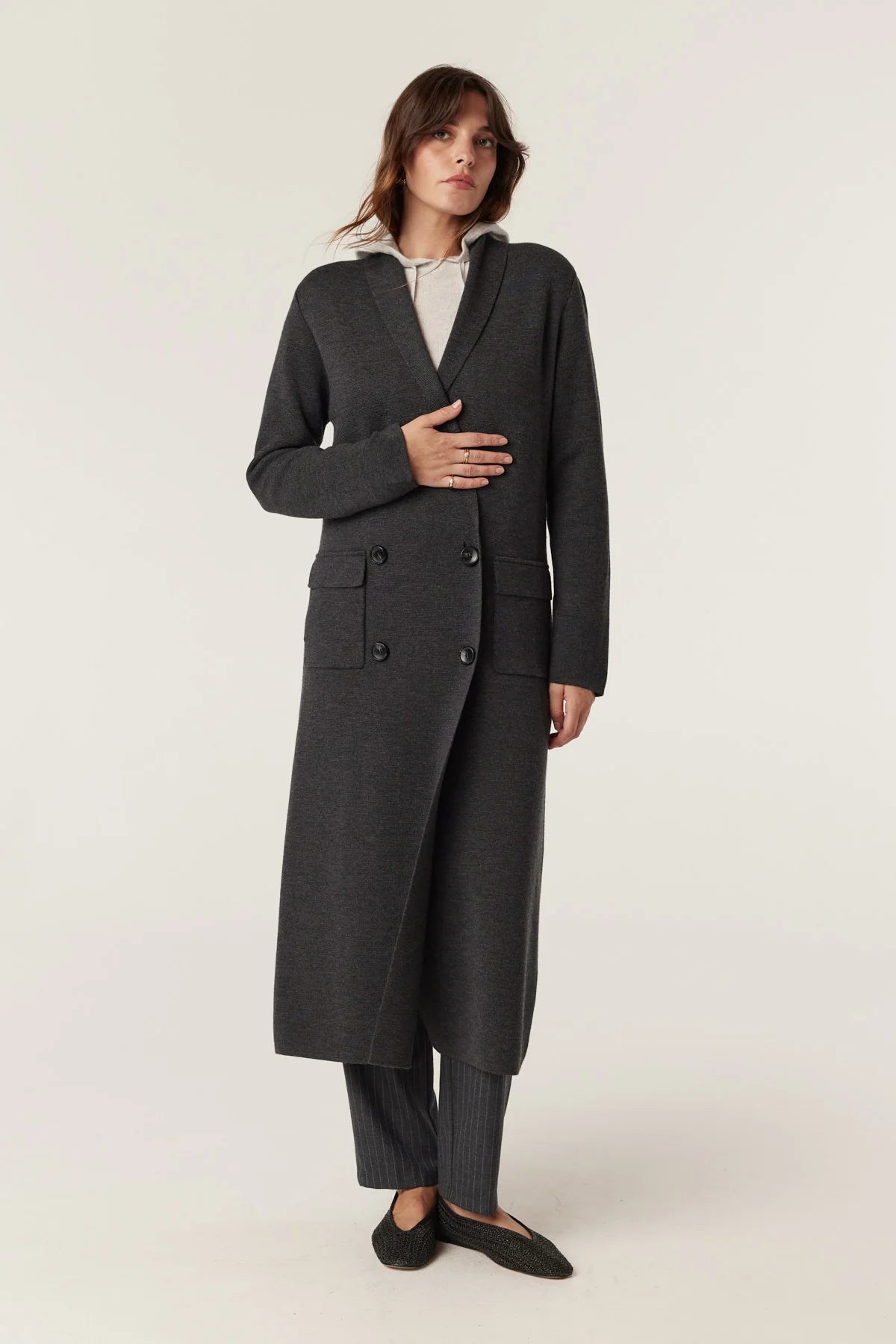 Shop Ava Merino Knit Coat - Cable Melbourne