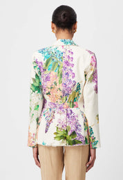 Shop Bahia Stretch Linen Viscose Blazer | Wisteria Alba - ONCEWAS