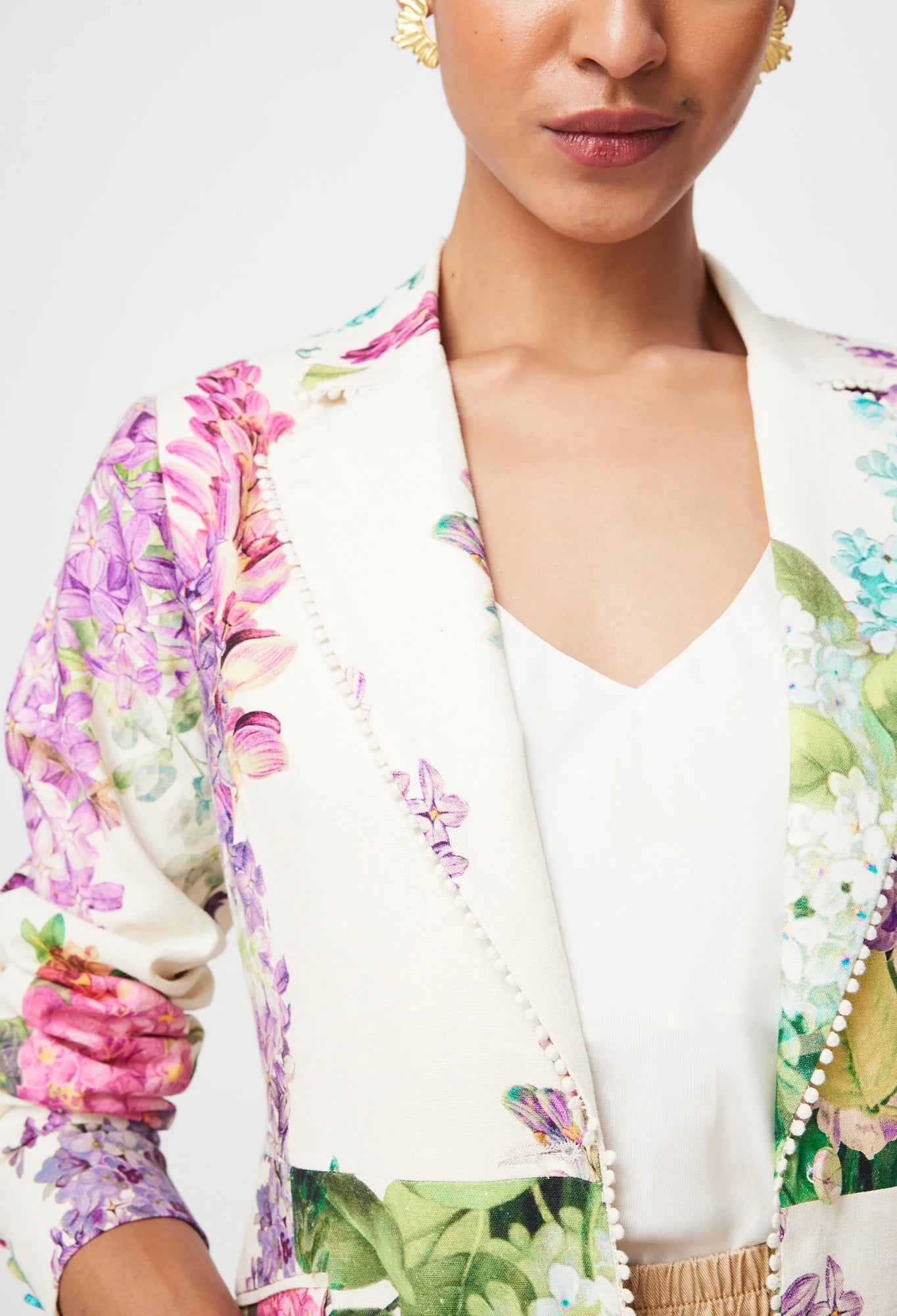 Shop Bahia Stretch Linen Viscose Blazer | Wisteria Alba - ONCEWAS