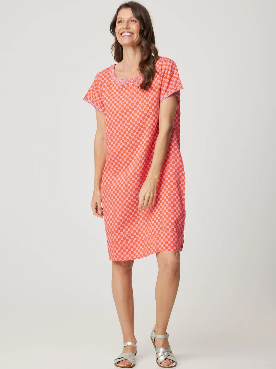 Shop Barbara Cotton Shift Dress | Positive/Negative Print - Cake