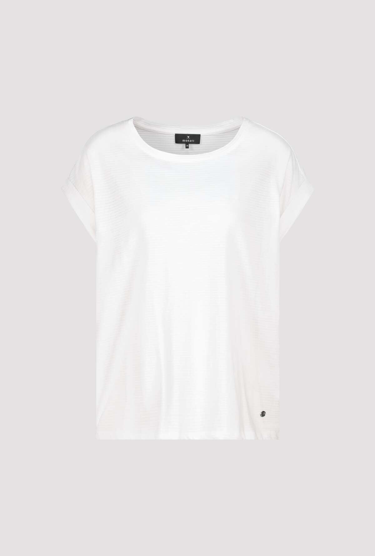 Shop Basic Plain Burnout Cotton T-Shirt | White - Monari