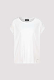 Shop Basic Plain Burnout Cotton T-Shirt | White - Monari