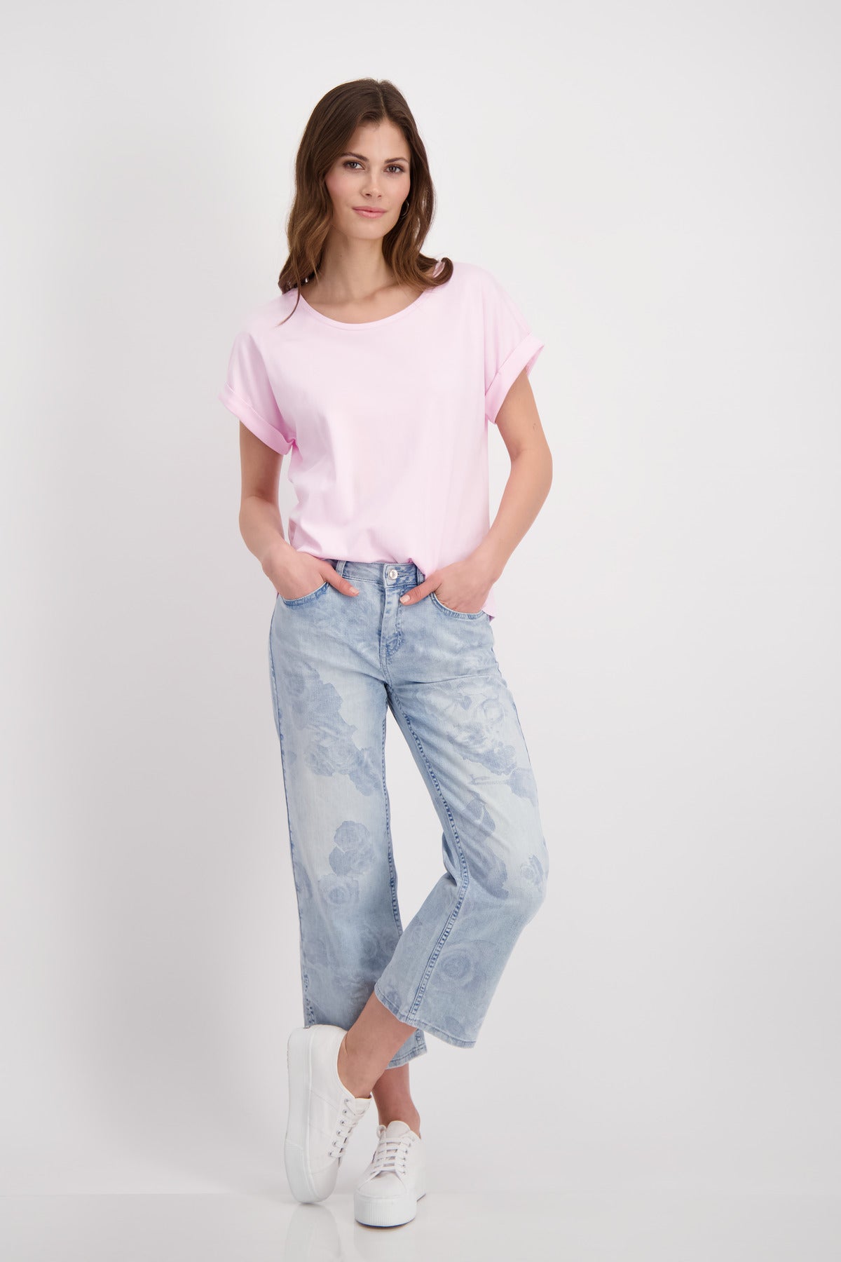 Shop Basic Plain Pima Cotton TShirt | Flamingo Pink - Monari