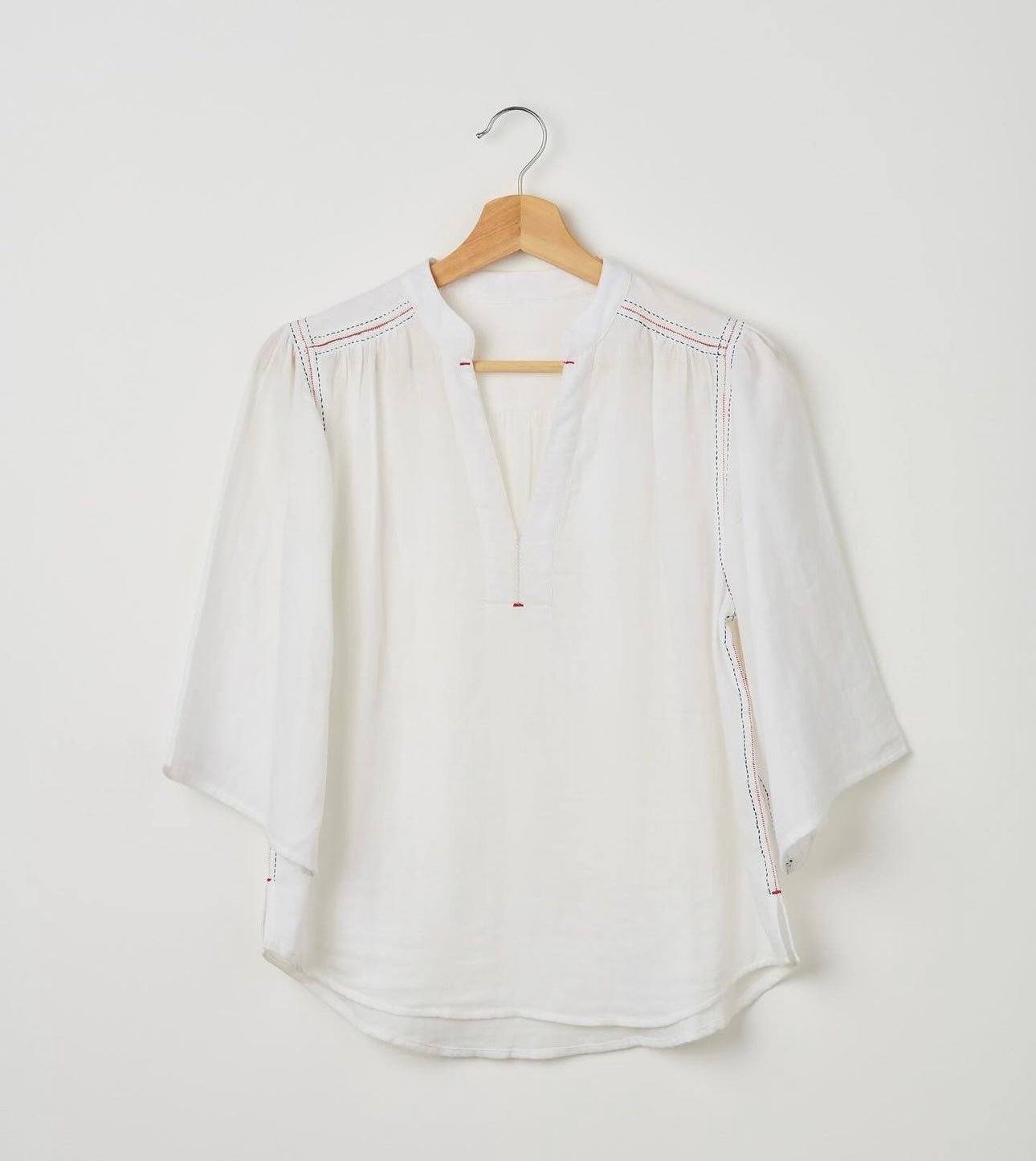 Shop Bedouin Cotton Blouse | Chalk - Marie Louise de Monterey