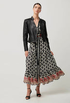 Shop Blaire Leather Herringbone Stitch Jacket - OnceWas