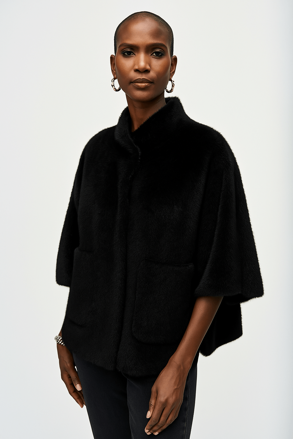 Shop Bonded Faux Fur Suede Jacket - Joseph Ribkoff