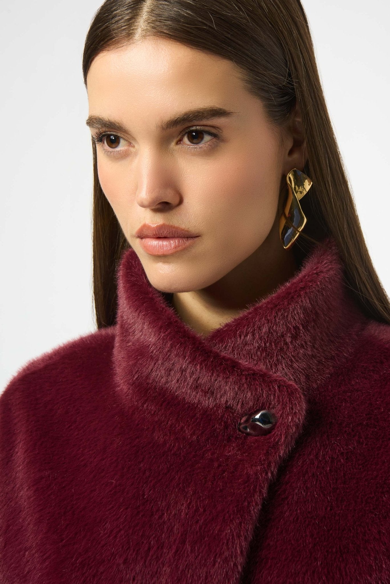 Shop Bonded Faux Fur Suede Jacket - Joseph Ribkoff