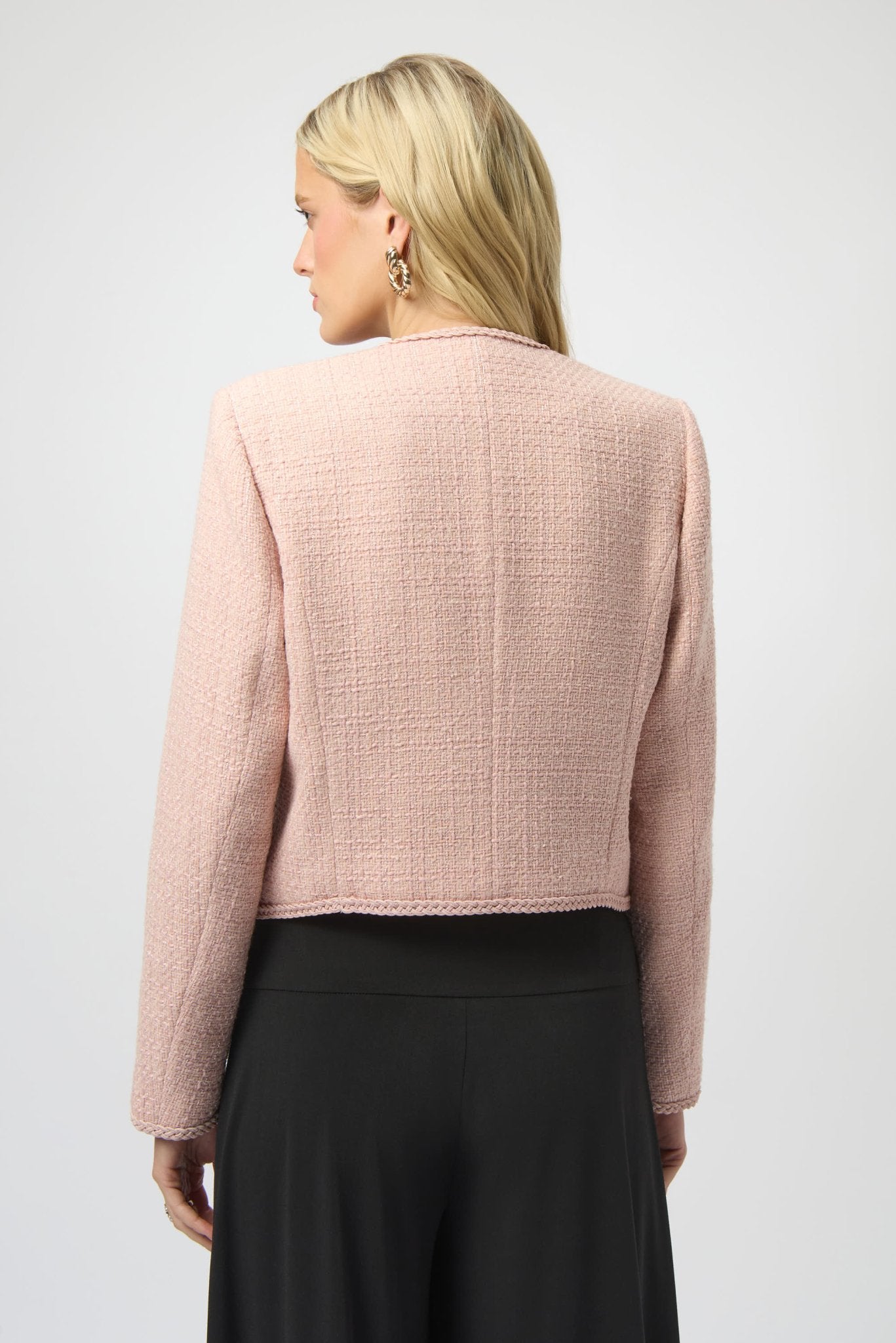 Shop Bouclé Collarless Jacket with Buttons - Joseph Ribkoff