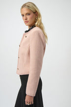 Shop Bouclé Collarless Jacket with Buttons - Joseph Ribkoff