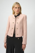 Shop Bouclé Collarless Jacket with Buttons - Joseph Ribkoff
