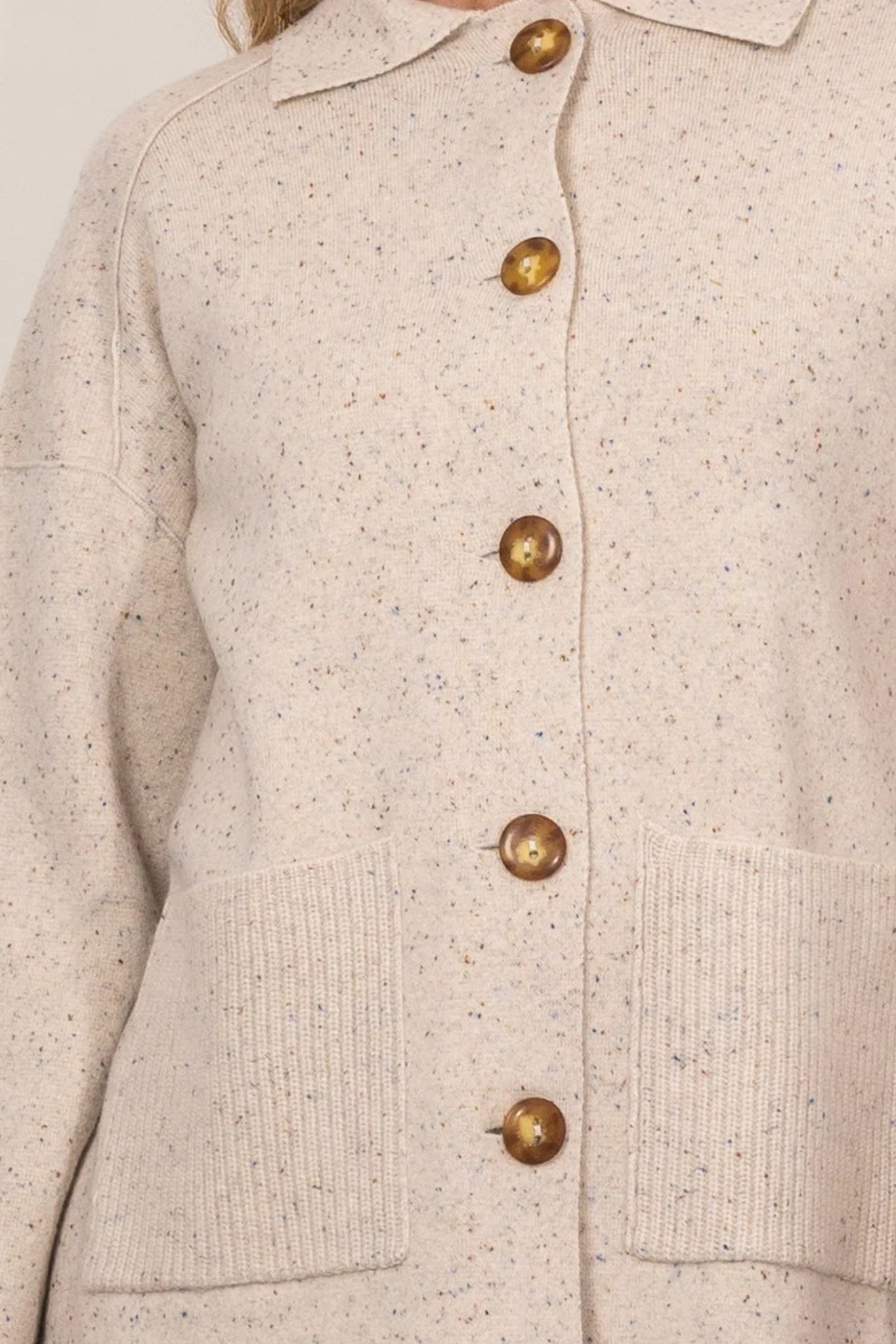 Shop Brixton Merino/Cashmere Jacket — Seashell - Mia Fratino