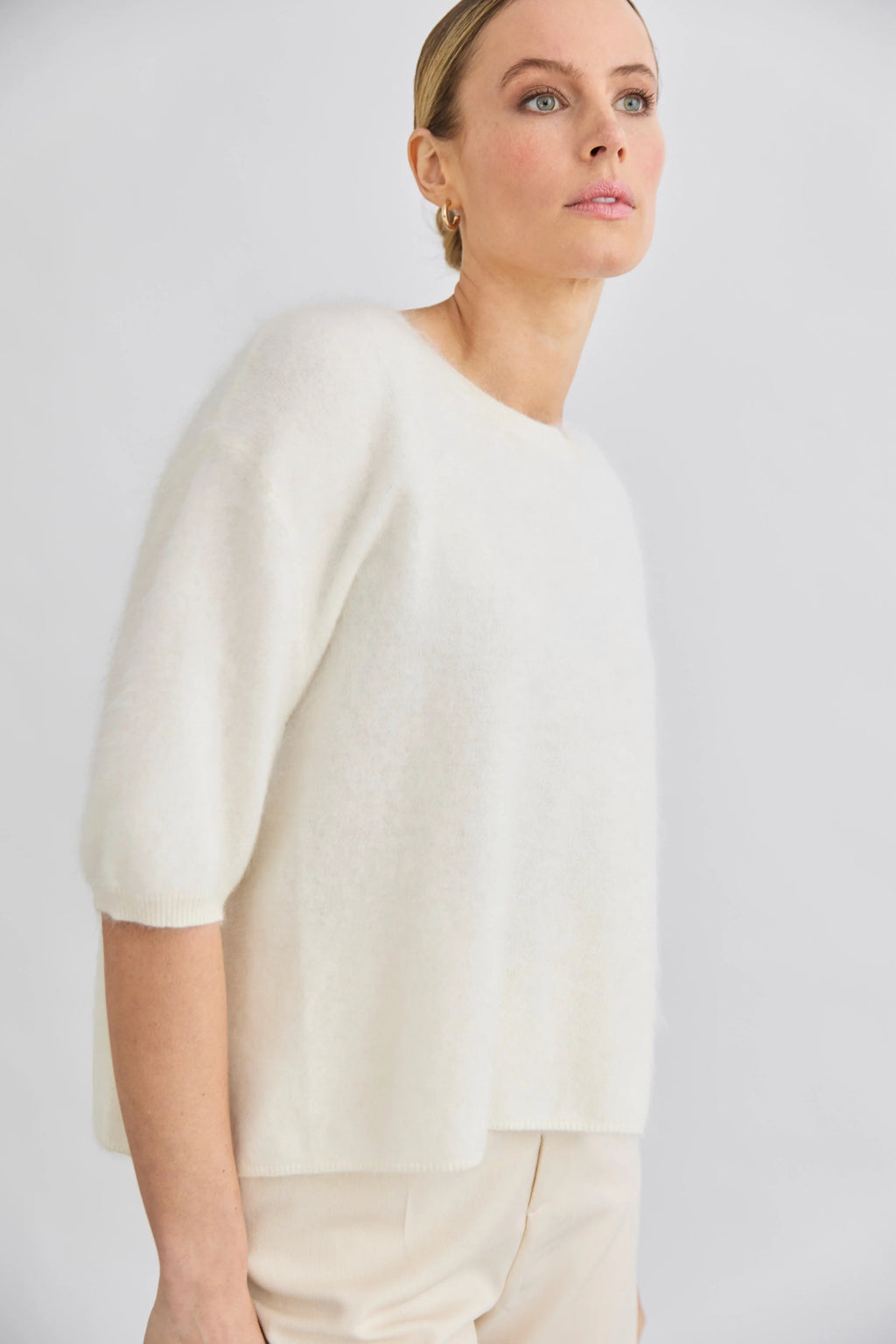 Shop Brushed Cashmere Erika Tee - Mia Fratino