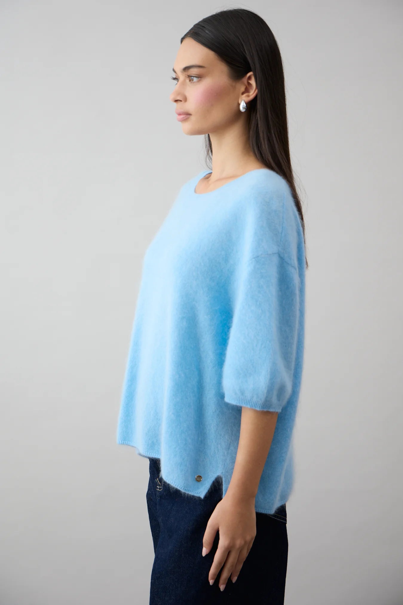 Shop Brushed Cashmere Erika Tee - Mia Fratino