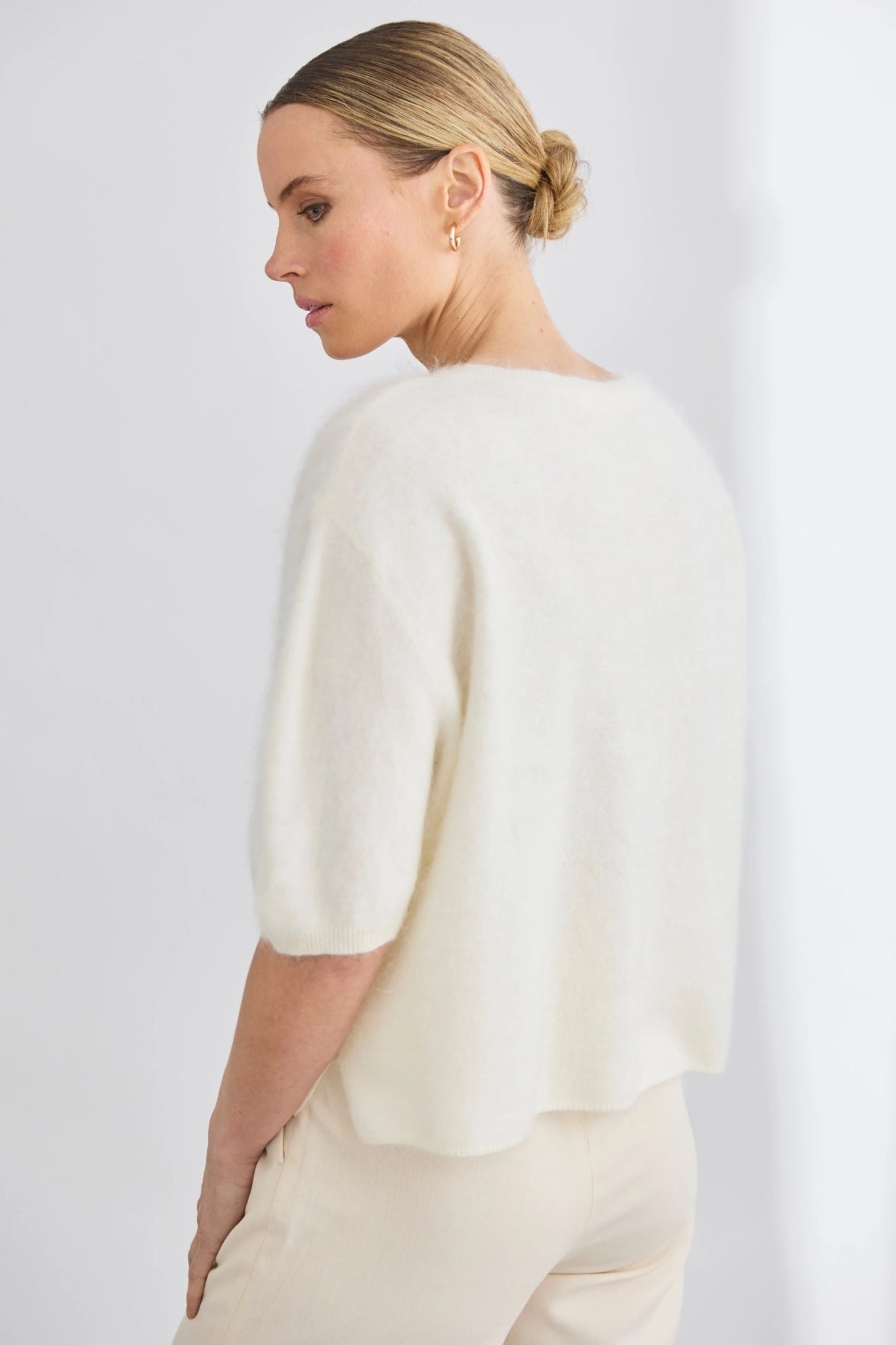 Shop Brushed Cashmere Erika Tee - Mia Fratino