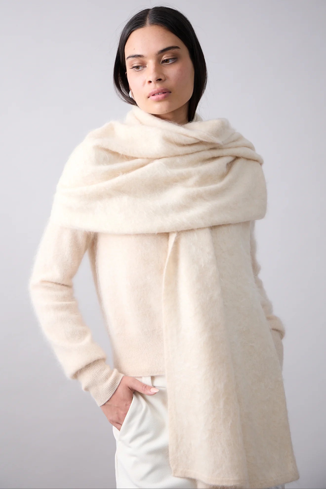 Shop Brushed Cashmere Wrap - Mia Fratino