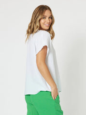 Shop Byron Cotton V - Neck Top - Threadz