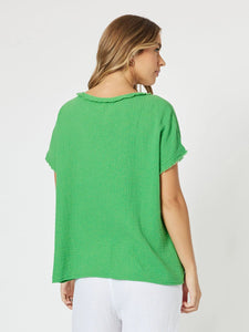 Shop Byron Cotton V - Neck Top - Threadz