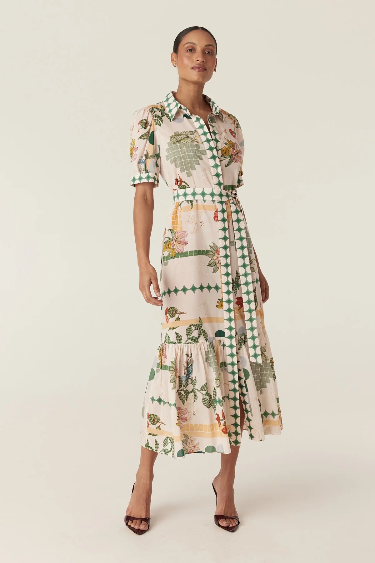Shop Cable Melbourne Evita Maxi Dress - Eden Print - Cable Melbourne
