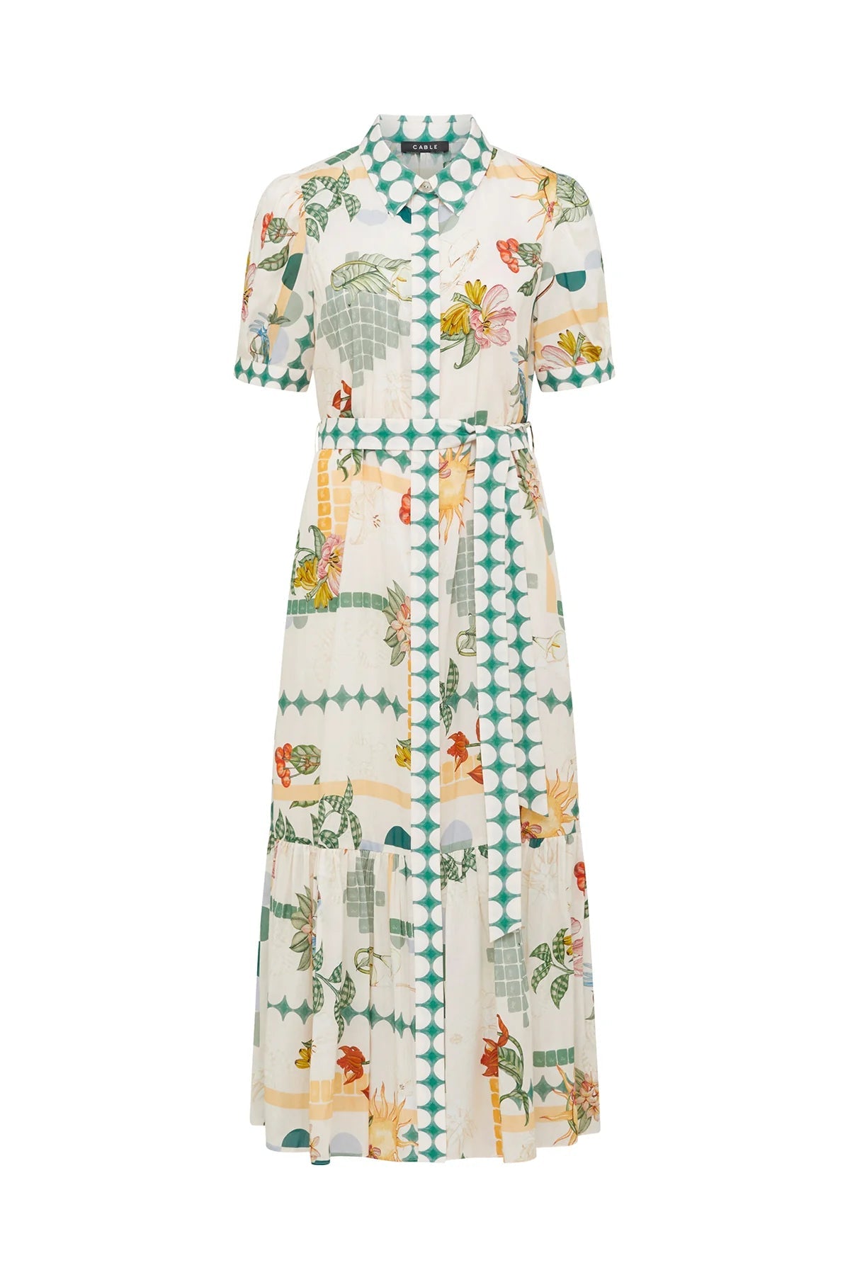 Shop Cable Melbourne Evita Maxi Dress - Eden Print - Cable Melbourne