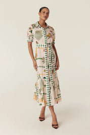 Shop Cable Melbourne Evita Maxi Dress - Eden Print - Cable Melbourne