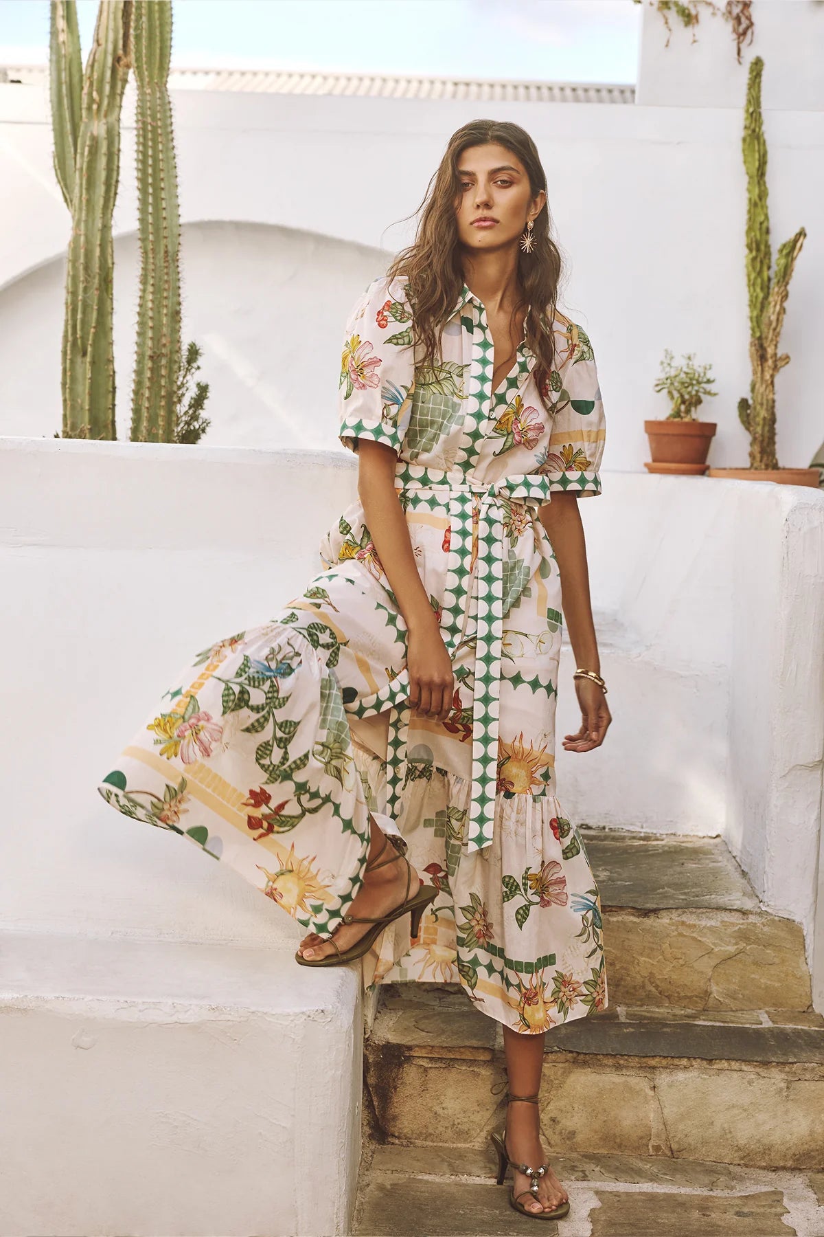 Shop Cable Melbourne Evita Maxi Dress - Eden Print - Cable Melbourne