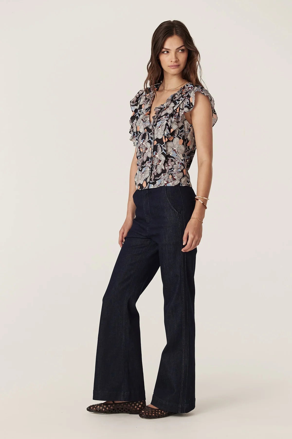 Shop Cable Melbourne Leigh Frill Top - Cable Melbourne