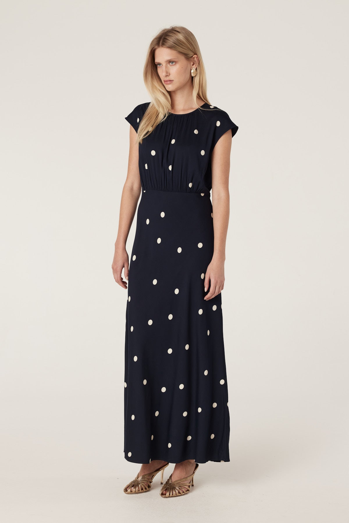 Shop Cable Melbourne Muse Dress - Navy Spot - Cable Melbourne