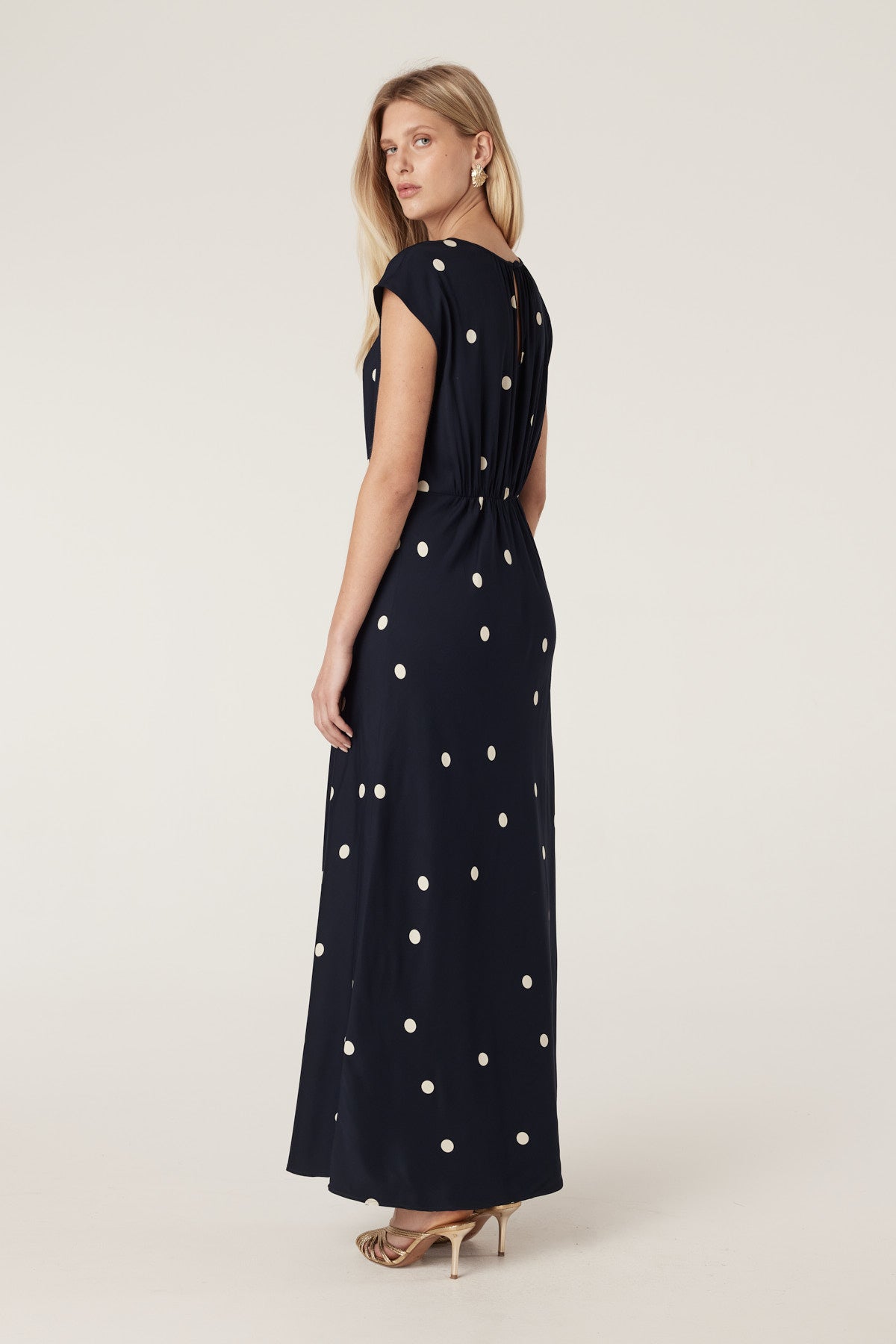 Shop Cable Melbourne Muse Dress - Navy Spot - Cable Melbourne