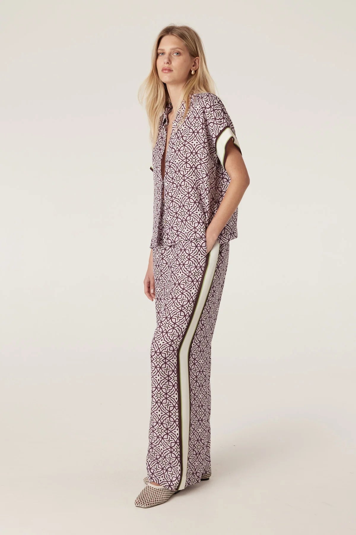 Shop Cable Melbourne Nova Pant - Lattice Print - Cable Melbourne